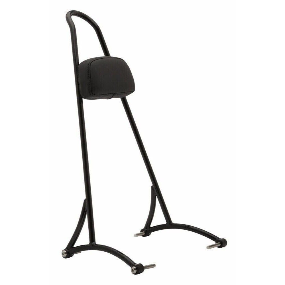 Burly Style Sissy Bar - Tall Black Powdercoat - 24" #B13-1501B